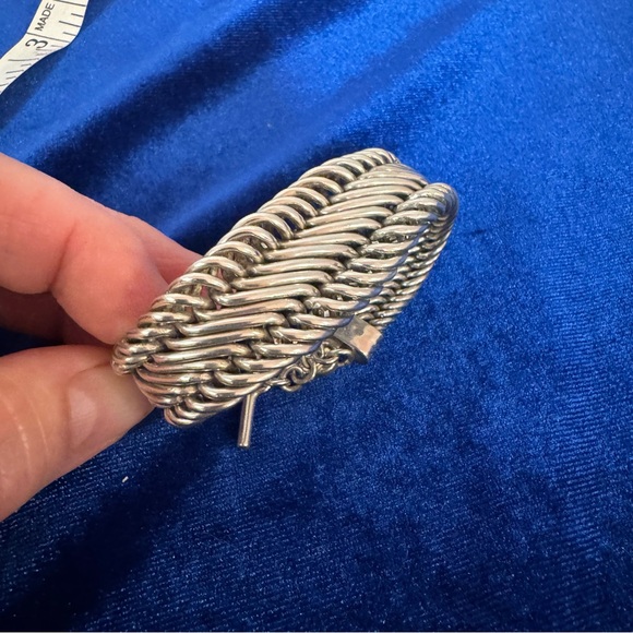 Lois Hill Polished Hand Woven Rope Chain Bracelet - Sterling Silver - Picture 3 of 8